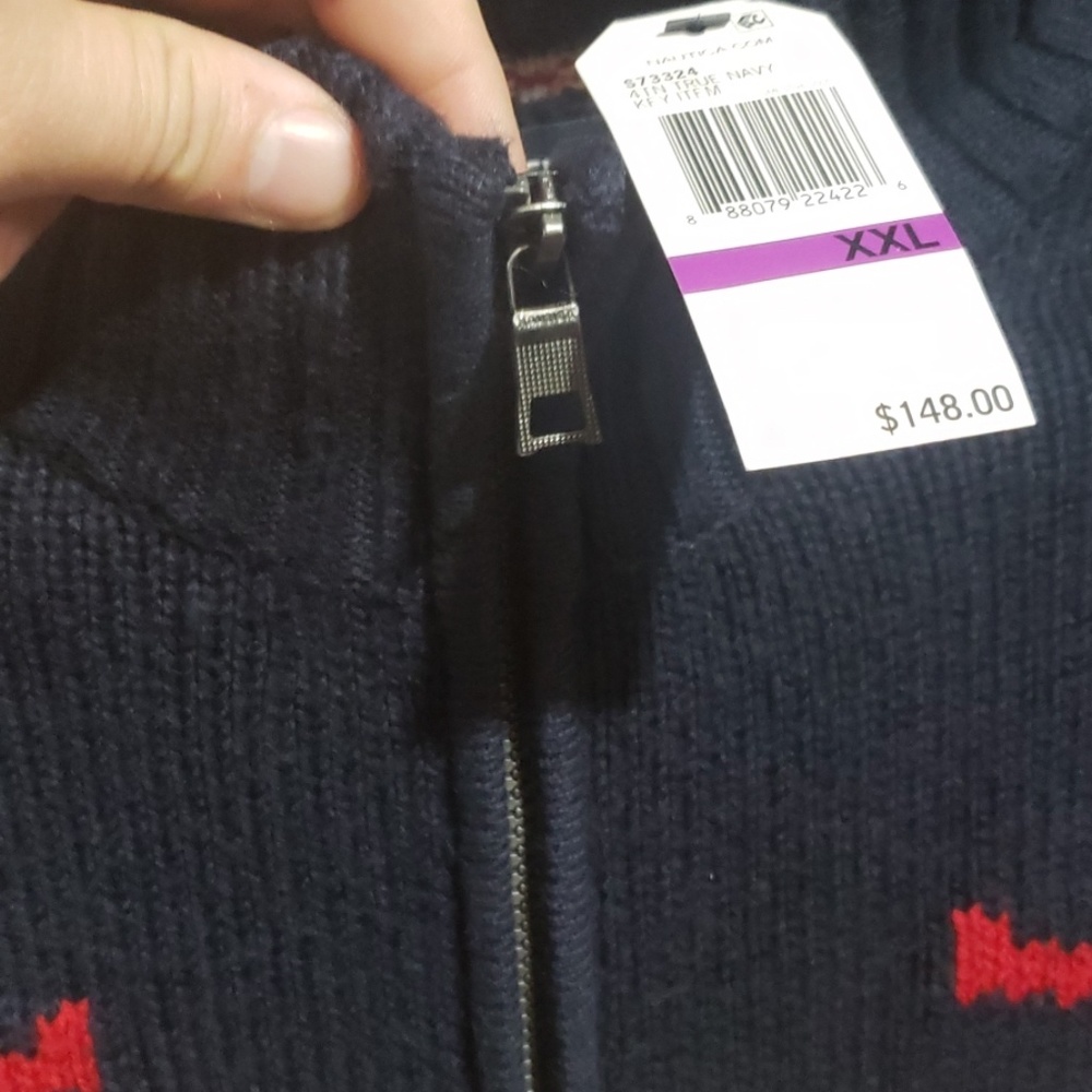 BRAND NEW WITH TAGS Nautica full zip XXL sweater - Picture 4 of 4